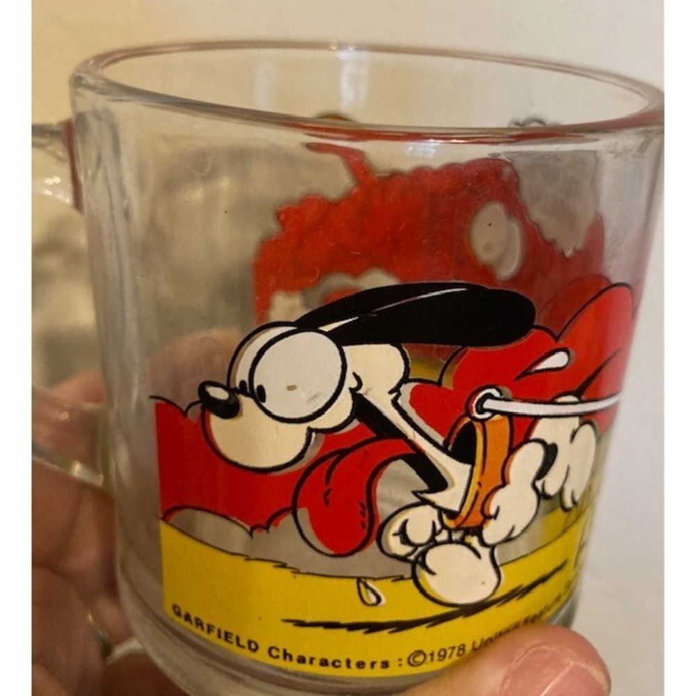 Vintage McDonalds GARFIELD Collector Glass Mug 1978 'Use Your Friends Wisely' - Picture 2 of 4